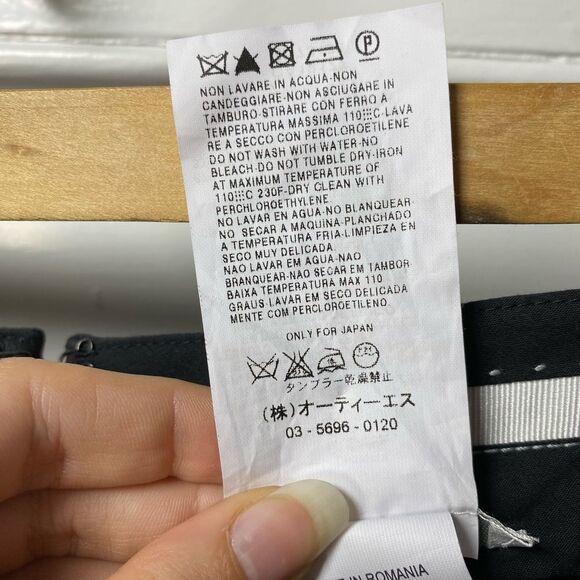 MAX MARA Pleated Faux-Wrap Knee Length Jersey Pencil Skirt in Black Sz 4 Small - Picture 12 of 13